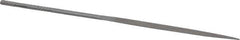 Grobet - 5-1/2" Needle Precision Swiss Pattern Half Round File - Round Handle - Best Tool & Supply