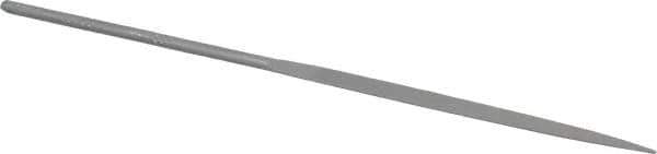 Grobet - 6-1/4" Needle Precision Swiss Pattern Half Round File - Round Handle - Best Tool & Supply