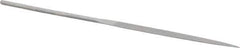 Grobet - 6-1/4" Needle Precision Swiss Pattern Half Round File - Round Handle - Best Tool & Supply