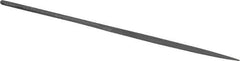 Grobet - 6-1/4" Needle Precision Swiss Pattern Half Round File - Round Handle - Best Tool & Supply