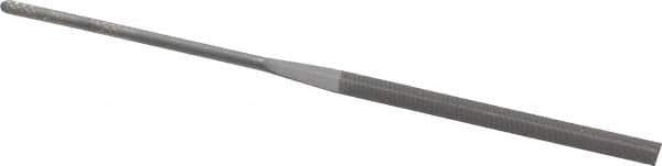 Grobet - 5-1/2" Needle Precision Swiss Pattern Slitting File - Round Handle - Best Tool & Supply