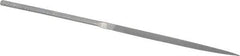 Grobet - 4" Needle Precision Swiss Pattern Three Square File - Round Handle - Best Tool & Supply