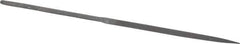 Grobet - 5-1/2" Needle Precision Swiss Pattern Three Square File - Round Handle - Best Tool & Supply