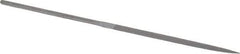 Grobet - 6-1/4" Needle Precision Swiss Pattern Three Square File - Round Handle - Best Tool & Supply