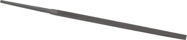 Grobet - 6-1/4" Needle Precision Swiss Pattern Three Square File - Round Handle - Best Tool & Supply