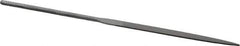 Grobet - 6-1/4" Needle Precision Swiss Pattern Warding File - Round Handle - Best Tool & Supply