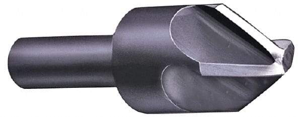 Hertel - 1-1/4" Head Diam, 1/2" Shank Diam, 4 Flute 60° High Speed Steel Countersink - 3-3/8" OAL, Straight Shank - Best Tool & Supply