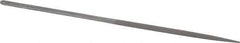 Nicholson - 5-1/2" Needle Precision Swiss Pattern Crossing File - Round Handle - Best Tool & Supply