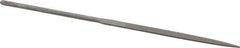 Nicholson - 5-1/2" Needle Precision Swiss Pattern Flat File - Round Handle - Best Tool & Supply