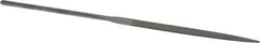 Nicholson - 6-1/4" Needle Precision Swiss Pattern Flat File - Round Handle - Best Tool & Supply