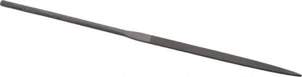 Nicholson - 6-1/4" Needle Precision Swiss Pattern Flat File - Round Handle - Best Tool & Supply