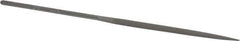 Nicholson - 6-1/4" Needle Precision Swiss Pattern Half Round File - Round Handle - Best Tool & Supply