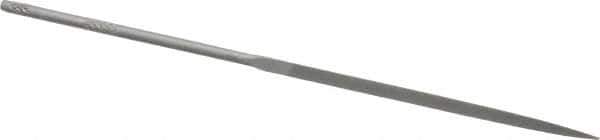 Nicholson - 5-1/2" Needle Precision Swiss Pattern Three Square File - Round Handle - Best Tool & Supply