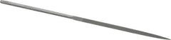 Nicholson - 5-1/2" Needle Precision Swiss Pattern Three Square File - Round Handle - Best Tool & Supply