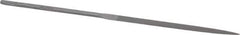 Nicholson - 5-1/2" Needle Precision Swiss Pattern Three Square File - Round Handle - Best Tool & Supply