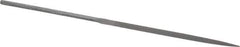 Nicholson - 6-1/4" Needle Precision Swiss Pattern Three Square File - Round Handle - Best Tool & Supply