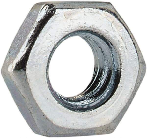 Value Collection - M3x0.50 Steel Right Hand Hex Jam Nut - 5.5mm Across Flats, 1.8mm High, Zinc-Plated Finish - Best Tool & Supply