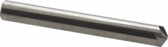 1/4″ Head Diam, 1/4″ Shank Diam, 6 Flute 120° Solid Carbide Countersink Bright Finish, 2″ OAL, 0.046″ Nose Diam, Single End, Straight Shank, Right Hand Cut