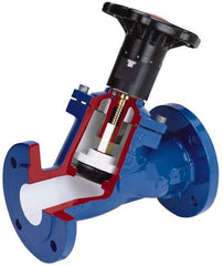 NIBCO - 2-1/2" Pipe, Flanged End Connections, Y Pattern Calibrated Balance Valve - 290mm Long, 278mm High, 175 Max psi, Iron Body - Best Tool & Supply