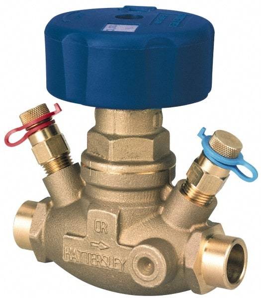 NIBCO - 3/4" Pipe, Solder End Connections, Straight Calibrated Balance Valve - 100mm Long, 97mm High, 240 Max psi, Brass Body - Best Tool & Supply