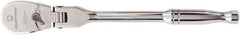 GearWrench - 1/4" Drive Pear Head Ratchet - Full Polish Chrome Finish, 6" OAL, 60 Gear Teeth, Full Polished Handle, Flex Head - Best Tool & Supply