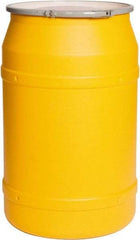 Eagle - 55 Gallon Yellow Cylindrical Polyethylene Open Head Drum - 36-3/8" High x 23" Diam - Best Tool & Supply