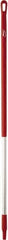 Vikan - 51 x 1-1/4" Aluminum Squeegee Handle - European Threaded Connection, Red - Best Tool & Supply