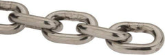 Value Collection - 9/32" Welded Stainless Steel Chain - 2,000 Lb Capacity, Grade 30, Cut to Length, Stainless Steel, Bright Finish - Best Tool & Supply