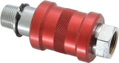 Legris - 3/8" Pipe, MNPT x FNPT, Nickel Plated Brass Standard Slide Valve - 230 Max psi, Anodized Aluminum Sleeve - Best Tool & Supply