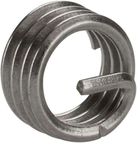 Heli-Coil - M3.5x0.60 Metric Coarse, 3.5mm OAL, Free Running Helical Insert - 3-3/4 Free Coils, Tanged, 304 Stainless Steel, Bright Finish, 1D Insert Length - Best Tool & Supply