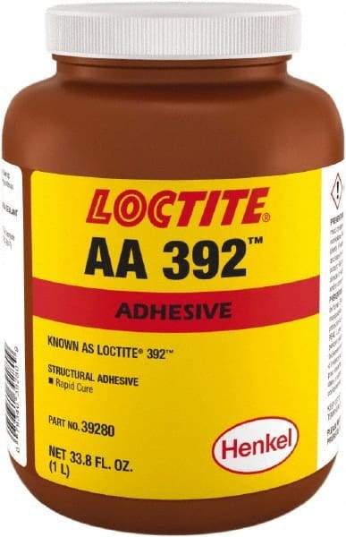 Loctite - 33.18 oz Bottle Two Part Acrylic Adhesive - 15 min Working Time, 2,500 psi Shear Strength - Best Tool & Supply