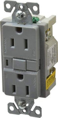 Cooper Wiring Devices - 1 Phase, 5-15R NEMA, 125 VAC, 15 Amp, Self Grounding, GFCI Receptacle - 2 Pole, Back and Side Wiring, Tamper Resistant, Specification Grade - Best Tool & Supply