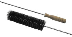 Schaefer Brush - 2-1/8" Diam, 7" Bristle Length, Boiler & Furnace Fiber Brush - Standard Wood Handle, 48" OAL - Best Tool & Supply