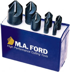 M.A. Ford - 7 Piece, 1/4 to 1" Head Diam, 120° Included Angle, Single End Countersink Set - Best Tool & Supply