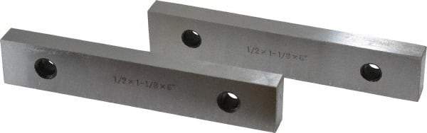 SPI - 6" Long x 1-1/8" High x 1/2" Thick, Steel Parallel - 0.0003" & 0.002" Parallelism, Sold as Matched Pair - Best Tool & Supply