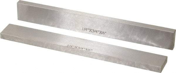 SPI - 6" Long x 3/4" High x 1/4" Thick, Steel Parallel - 0.0003" & 0.002" Parallelism, Sold as Matched Pair - Best Tool & Supply