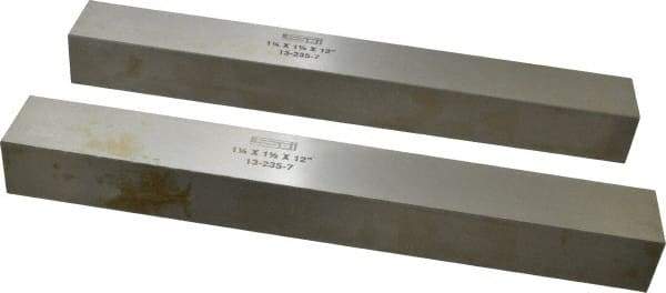 SPI - 12" Long x 1-1/2" High x 1-1/4" Thick, Steel Parallel - 0.0003" & 0.002" Parallelism, Sold as Matched Pair - Best Tool & Supply