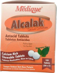 Medique - Mint Flavor Alcalak Tablets - Antacids & Stomach Relief - Best Tool & Supply