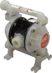 ARO/Ingersoll-Rand - 3/8" NPT, Nonmetallic, Air Operated Diaphragm Pump - PTFE Diaphragm, Polypropylene Housing - Best Tool & Supply