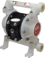 ARO/Ingersoll-Rand - 3/8" NPT, Nonmetallic, Air Operated Diaphragm Pump - PTFE Diaphragm, Polypropylene Housing - Best Tool & Supply