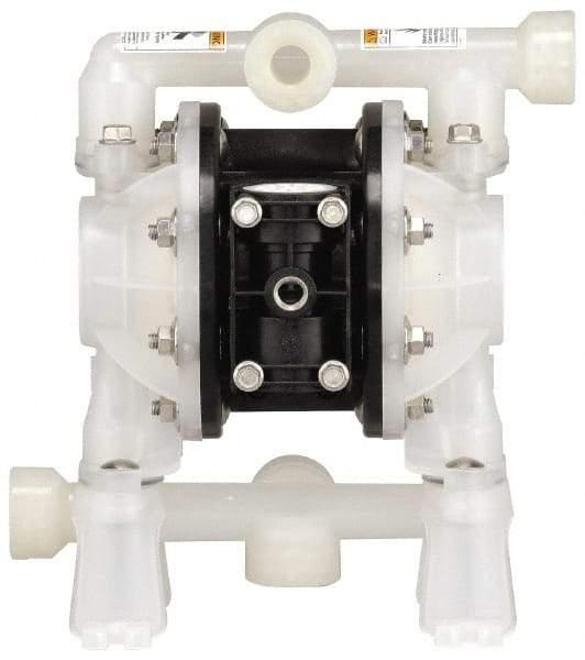 ARO/Ingersoll-Rand - 1/2" NPT, Nonmetallic, Air Operated Diaphragm Pump - PTFE Diaphragm, Polypropylene Housing - Best Tool & Supply