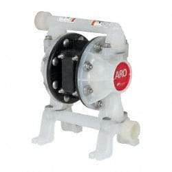 ARO/Ingersoll-Rand - 3/4" NPT, Nonmetallic, Air Operated Diaphragm Pump - Santoprene Diaphragm, Polypropylene Housing - Best Tool & Supply