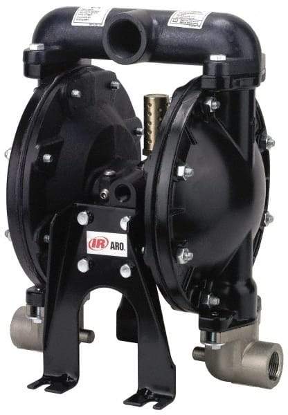 ARO/Ingersoll-Rand - 1" NPT, Metallic, Air Operated Diaphragm Pump - Nitrile Diaphragm, Aluminum Housing - Best Tool & Supply