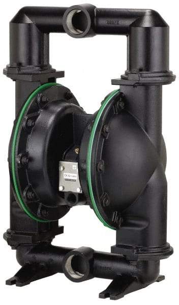 ARO/Ingersoll-Rand - 2" NPT, Metallic, Air Operated Diaphragm Pump - Santoprene Diaphragm, Aluminum Housing - Best Tool & Supply