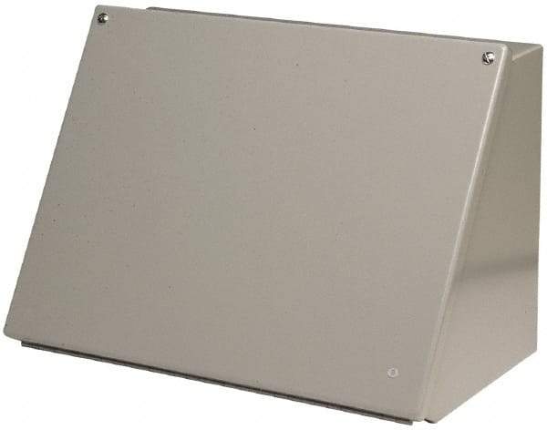 Cooper B-Line - Steel Standard Enclosure Hinge Sloped Cover - NEMA 12, 13, 20" Wide x 12" High x 9-5/32" Deep, Dirt-tight & Dust-tight - Best Tool & Supply