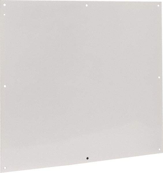 Cooper B-Line - 28-1/2" OAW x 32" OAH Powder Coat Finish Electrical Enclosure Nonperforated Panel - 36" x 30" Box, 14 Gauge Steel, Use with 363012-1/36306-1/36308-1 - Best Tool & Supply