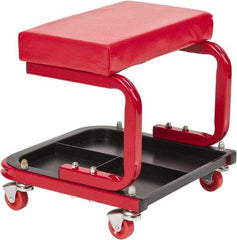 Value Collection - 260 Lb Capacity, 4 Wheel Creeper Seat with Tray - Steel, 14" High x 14 Wide - Best Tool & Supply