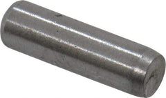 Made in USA - 3/32" Diam x 5/16" Pin Length Grade 8 Alloy Steel Standard Dowel Pin - Bright Finish, 1 Beveled & 1 Rounded End - Best Tool & Supply