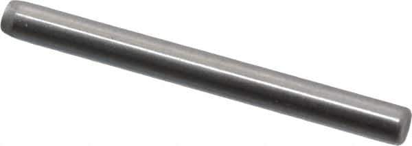 Made in USA - 3/32" Diam x 1" Pin Length Grade 8 Alloy Steel Standard Dowel Pin - Bright Finish, 1 Beveled & 1 Rounded End - Best Tool & Supply