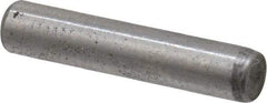 Made in USA - 1/8" Diam x 5/8" Pin Length Grade 8 Alloy Steel Standard Dowel Pin - Bright Finish, C 47-58 & C 60 (Surface) Hardness, 1,840 Lb (Single Shear), 3,680 Lb (Double Shear) Breaking Strength, 1 Beveled & 1 Rounded End - Best Tool & Supply